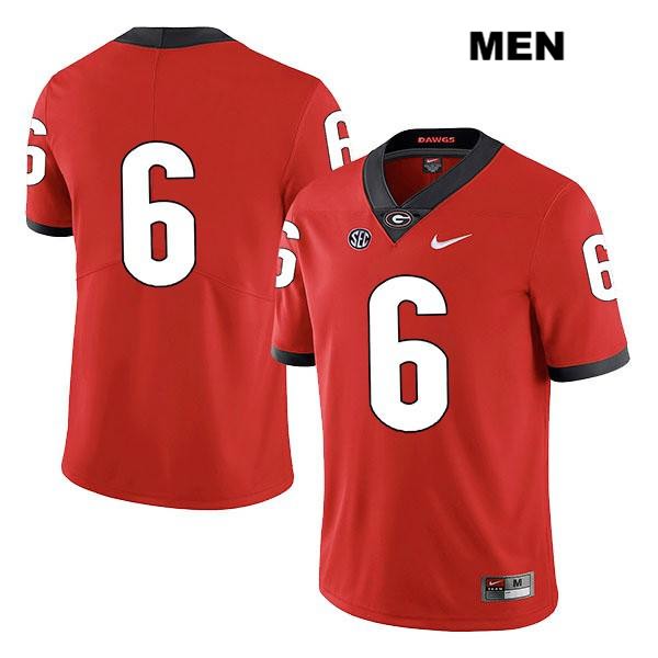 Georgia Bulldogs Men's Kenny McIntosh #6 NCAA No Name Legend Authentic Red Nike Stitched College Football Jersey CVY0356RK